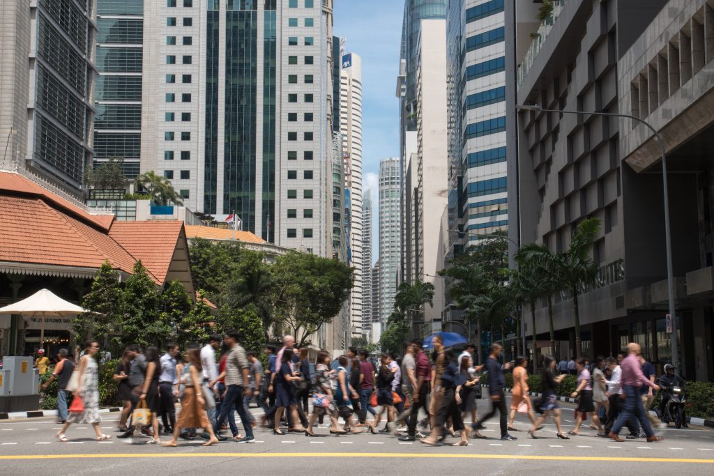 CBD Lunch Crowd in Singpore