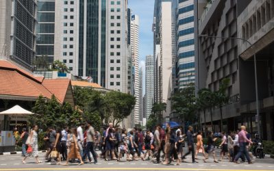 CBD Lunch Crowd in Singpore